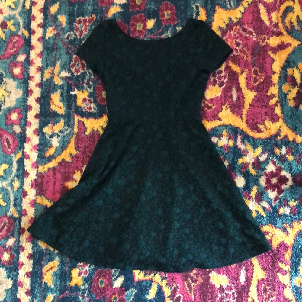 Green and Black Dress